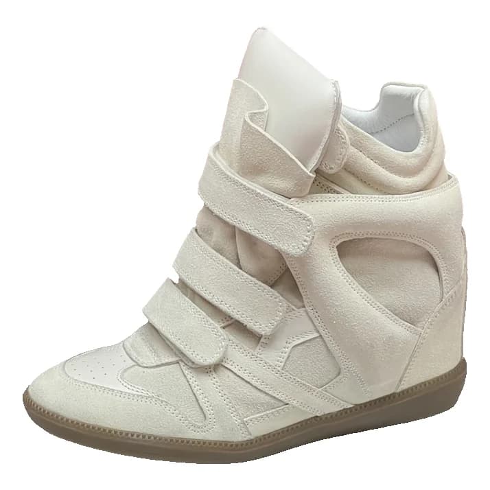 White Velcro Strap Sneakers High Top — product photo on Sugargoo Spreadsheet
