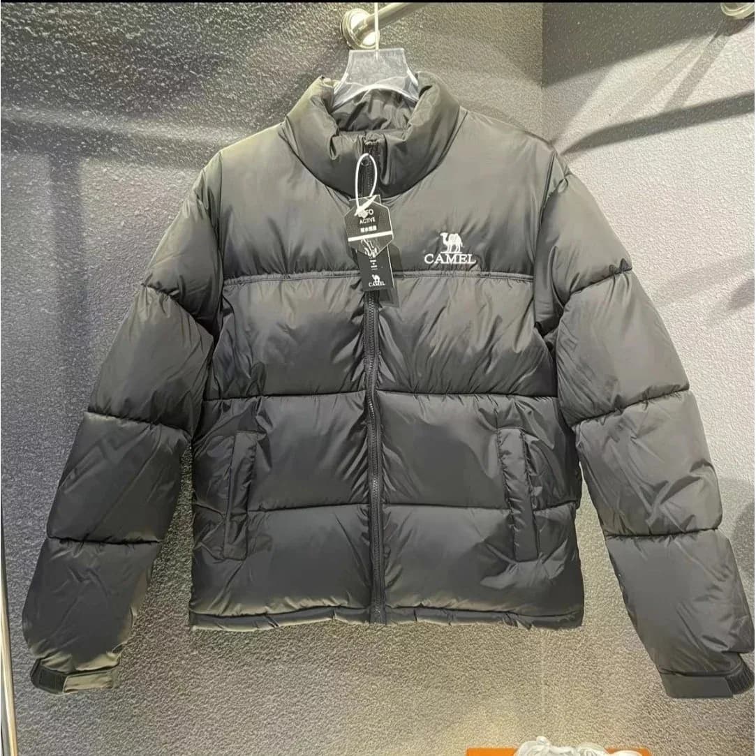 Camel Black Puffer Jacket — product photo on Sugargoo Spreadsheet