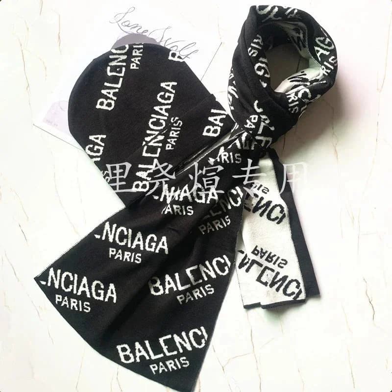 Balenciaga Logo Scarf Black/White — product photo on Sugargoo Spreadsheet