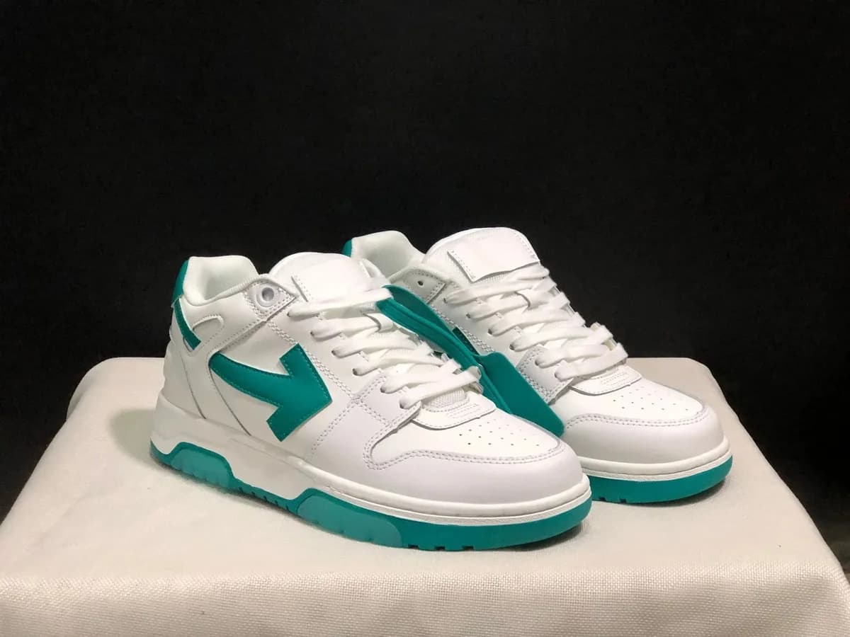 Off-White Out Of Office White/Turquoise Sneakers — QC product photo on Sugargoo Spreadsheet