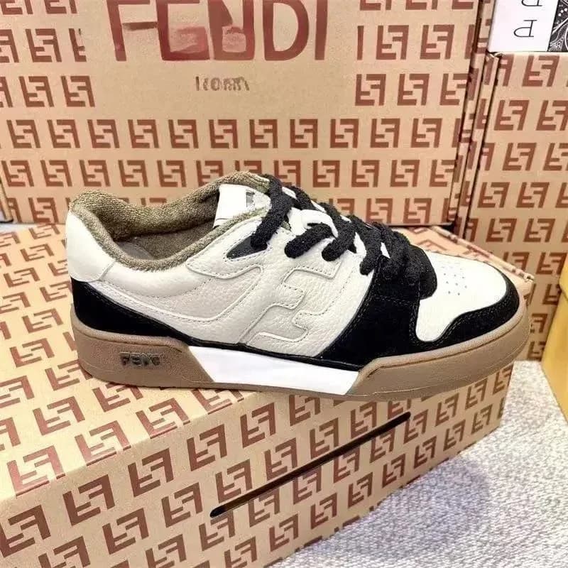 Fendi White & Black Low Top Sneakers — product photo on Sugargoo Spreadsheet