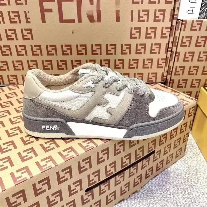 Fendi Grey & White Low-Top Sneakers — product photo on Sugargoo Spreadsheet