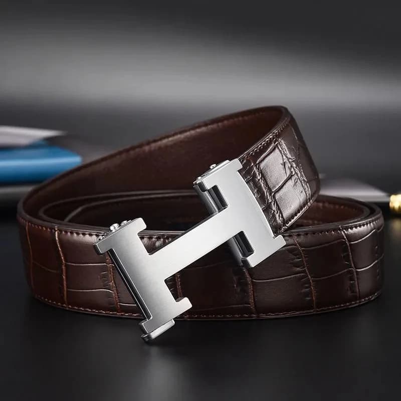 Hermès Crocodile Texture Belt Brown Men's — product photo on Sugargoo Spreadsheet