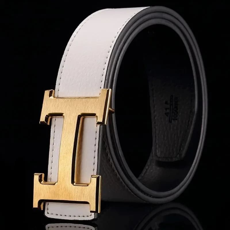 Hermès White & Gold H Buckle Belt — product photo on Sugargoo Spreadsheet