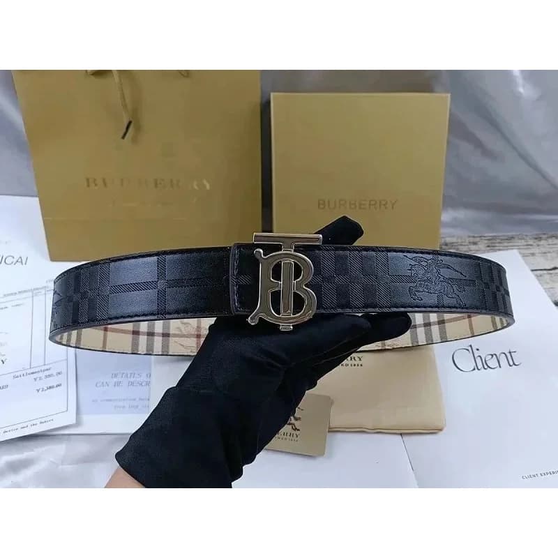 Burberry Classic Check Belt Black Leather — product photo on Sugargoo Spreadsheet