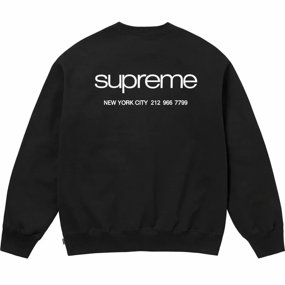 Supreme Black Crewneck Sweatshirt — product photo on Sugargoo Spreadsheet