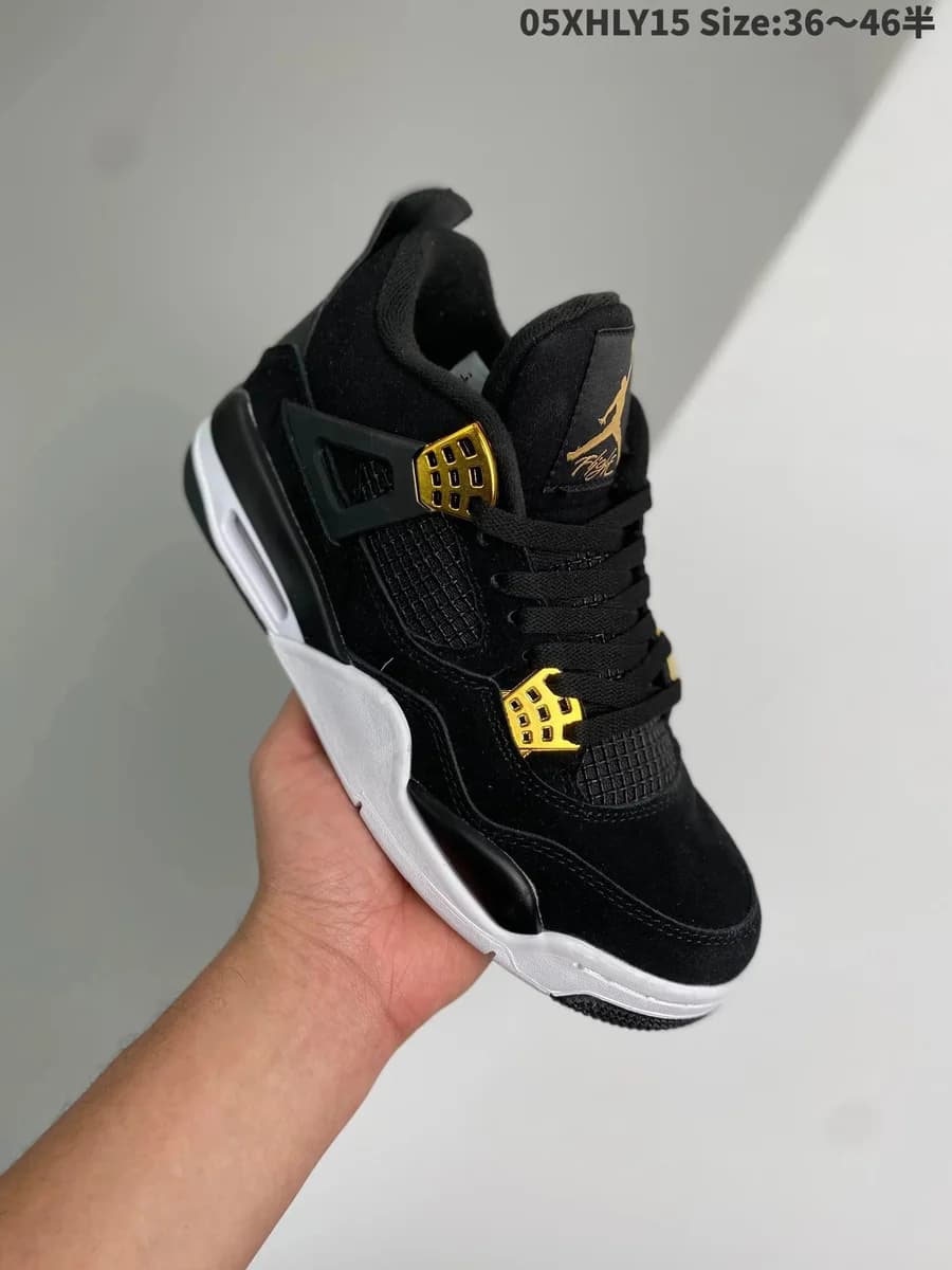 Nike Air Jordan 4 Black Gold Sneakers — QC product photo on Sugargoo Spreadsheet