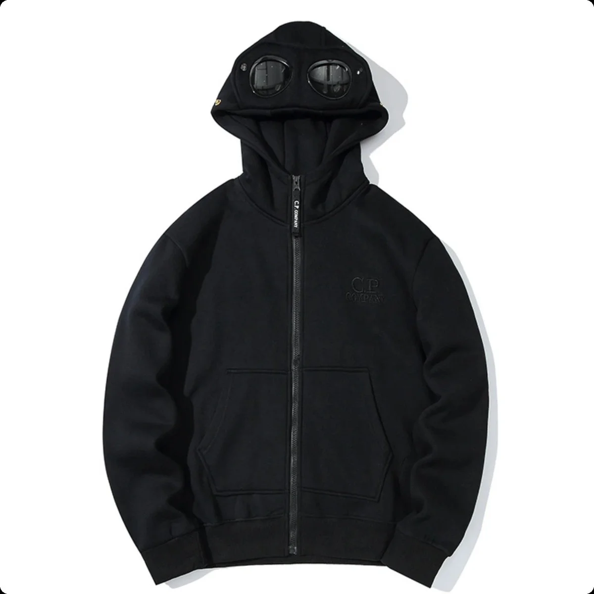 CP Company Goggle Hoodie Black Cotton Zip-Up — product photo on Sugargoo Spreadsheet