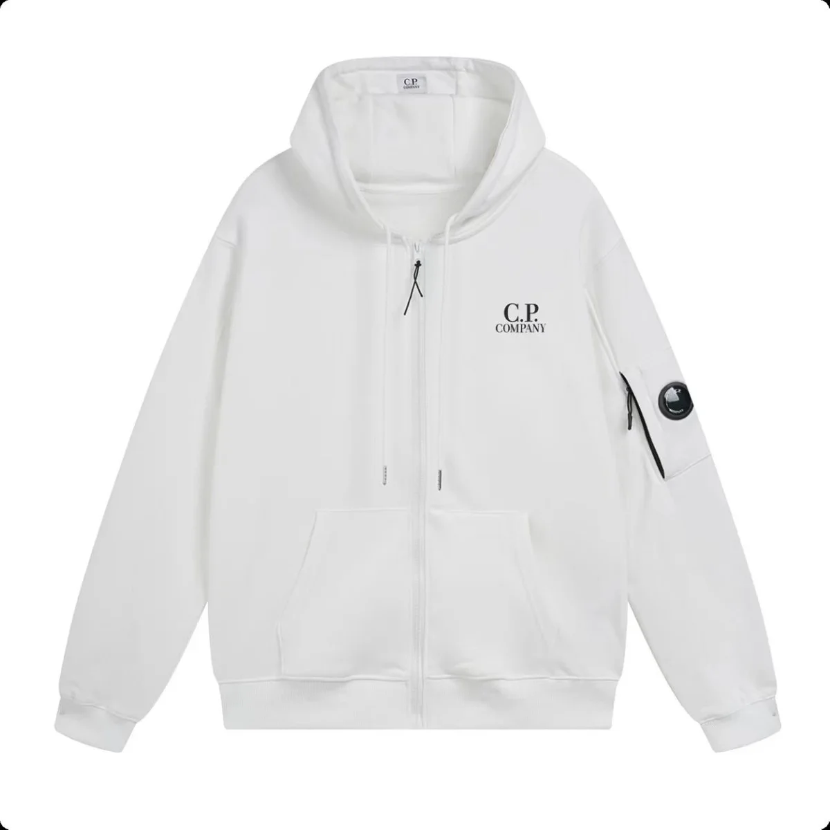 CP Company C.P. Company Goggle White Zip-Up Hoodie — product photo on Sugargoo Spreadsheet