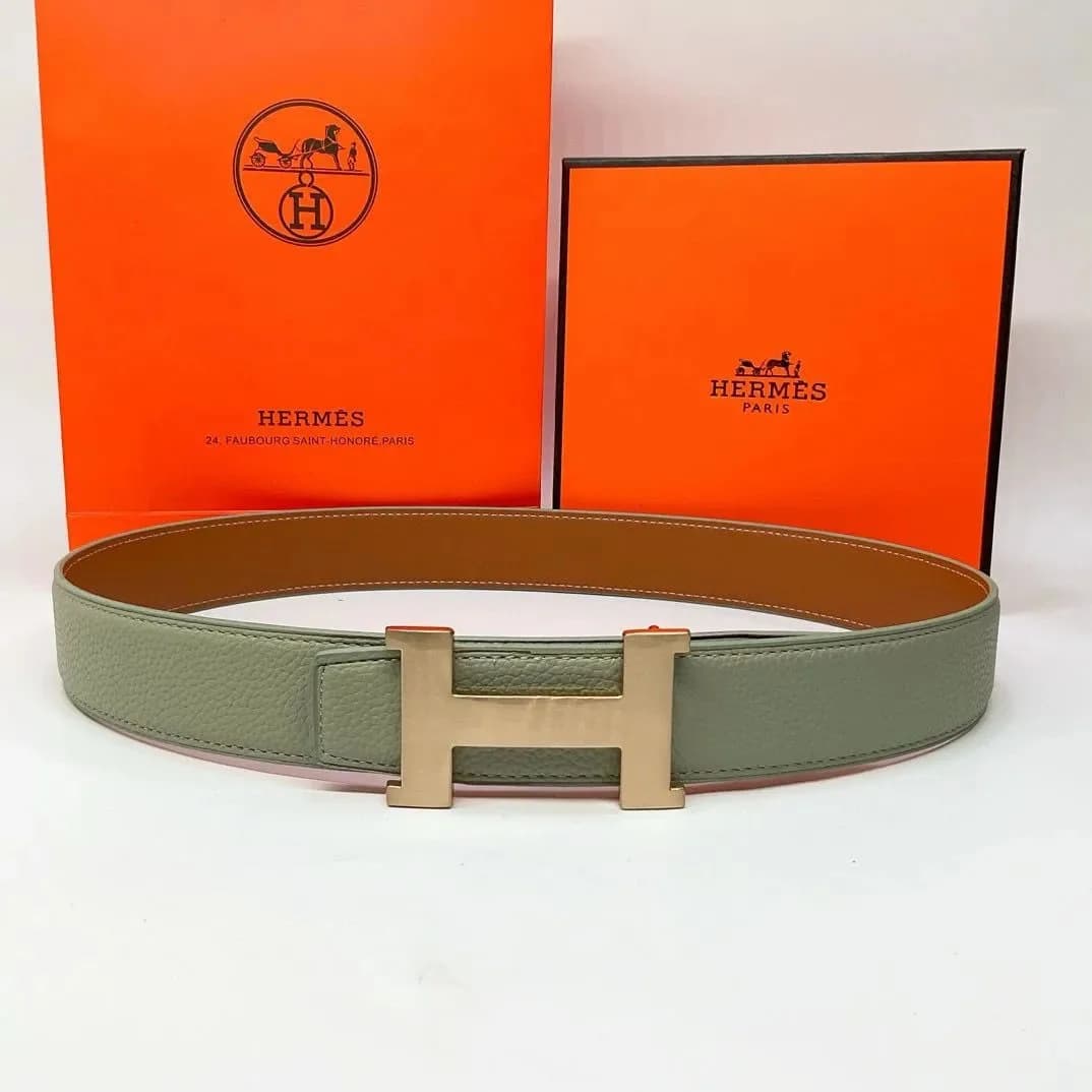 Hermès H Buckle Belt Green Leather — product photo on Sugargoo Spreadsheet