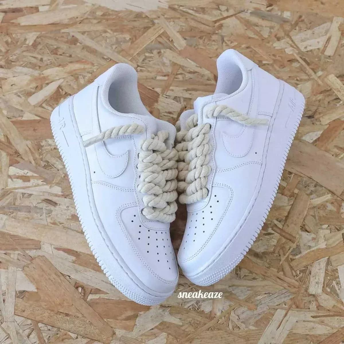 Nike Air Force 1 White Rope Laces Sneakers — QC product photo on Sugargoo Spreadsheet