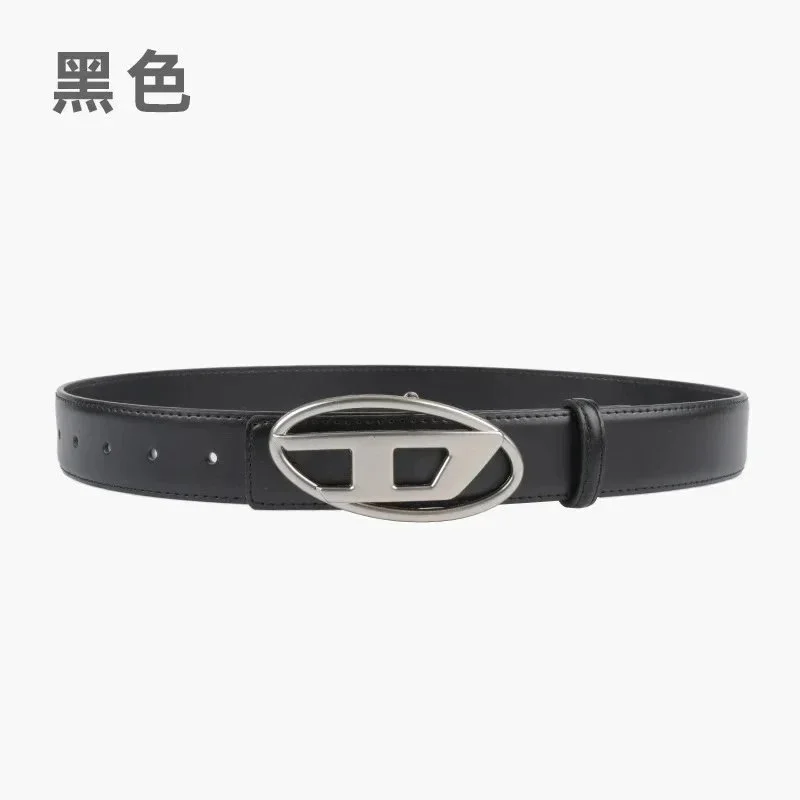 Diesel Black Leather Belt with Silver Buckle — product photo on Sugargoo Spreadsheet