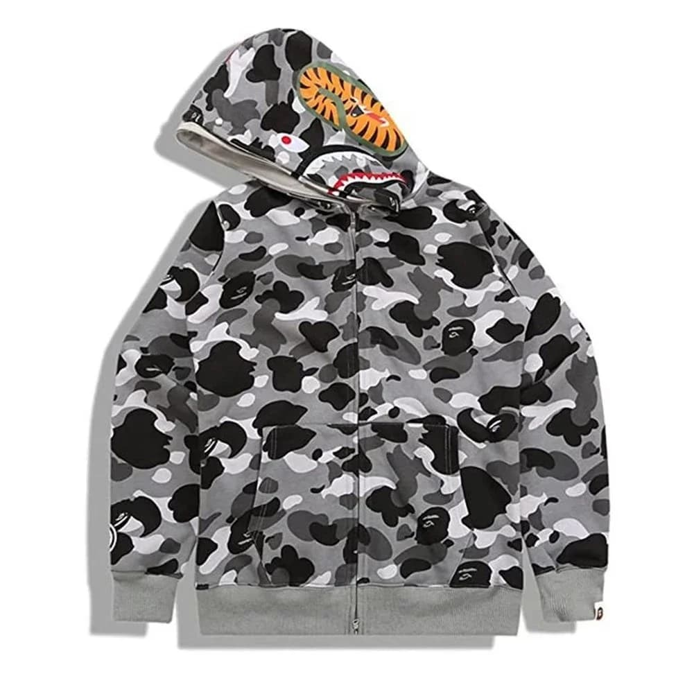 A Bathing Ape BAPE STA Camo Shark Hoodie Grey — product photo on Sugargoo Spreadsheet