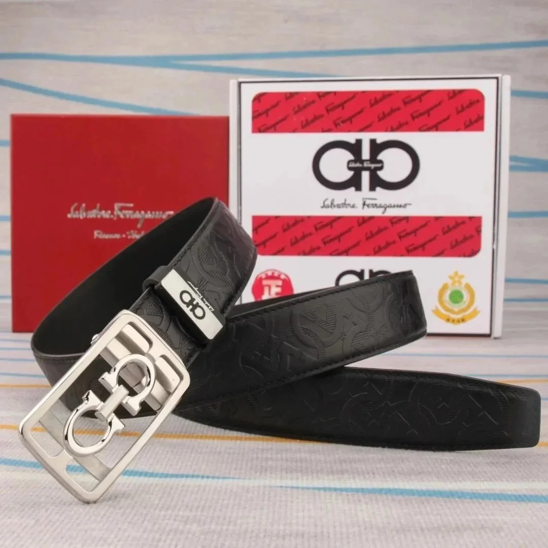 Salvatore Ferragamo Gancini Belt Black Leather — product photo on Sugargoo Spreadsheet