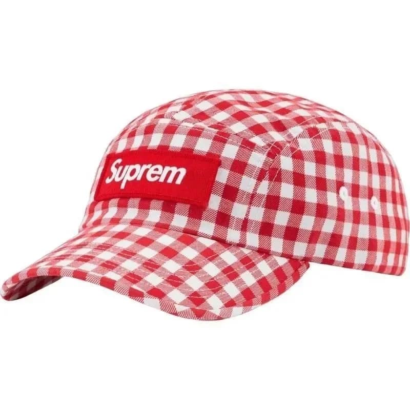 Supreme Gingham Camper Hat Red/White — product photo on Sugargoo Spreadsheet