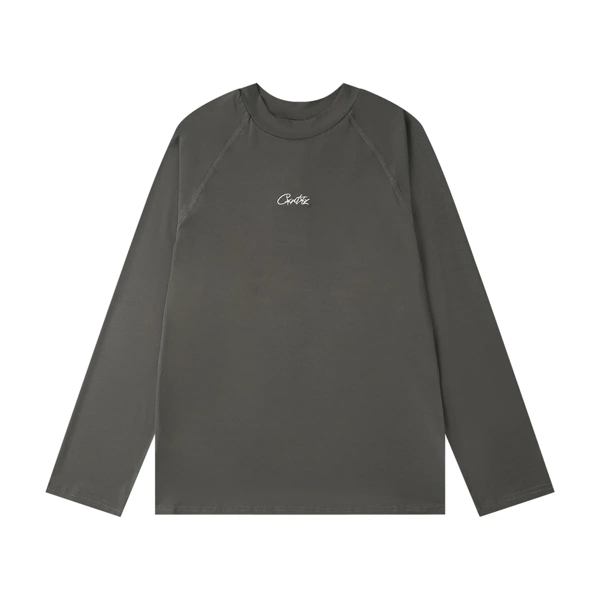 Essentials Long Sleeve T-Shirt in Grey with Embroidered Logo — product photo on Sugargoo Spreadsheet