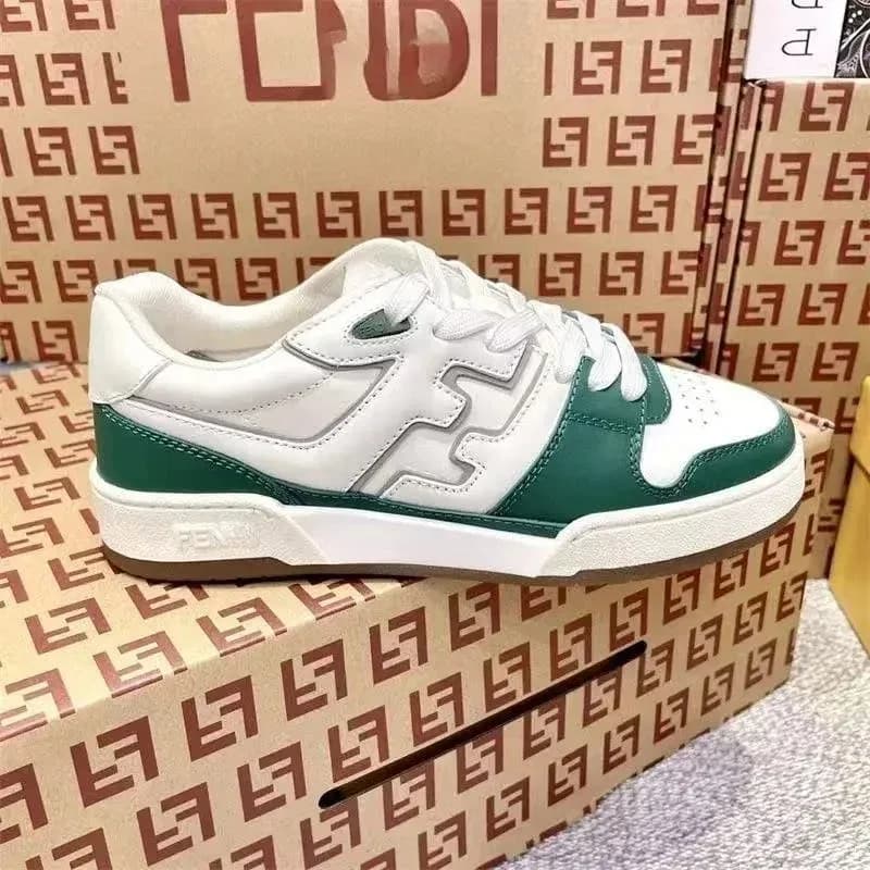 Fendi White & Green Low Top Sneakers — product photo on Sugargoo Spreadsheet