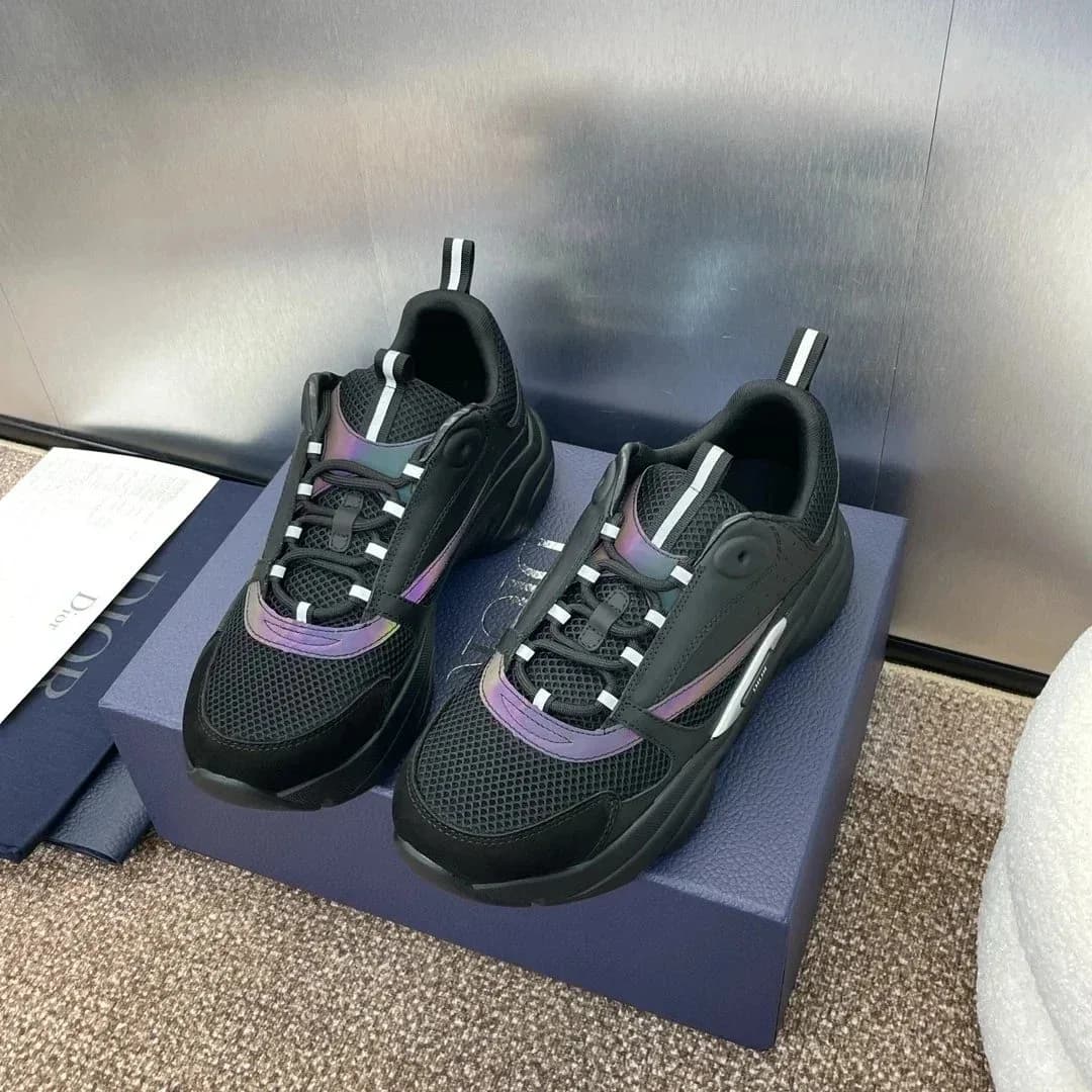 Dior Oblique Sneakers Black Iridescent Details — QC product photo on Sugargoo Spreadsheet
