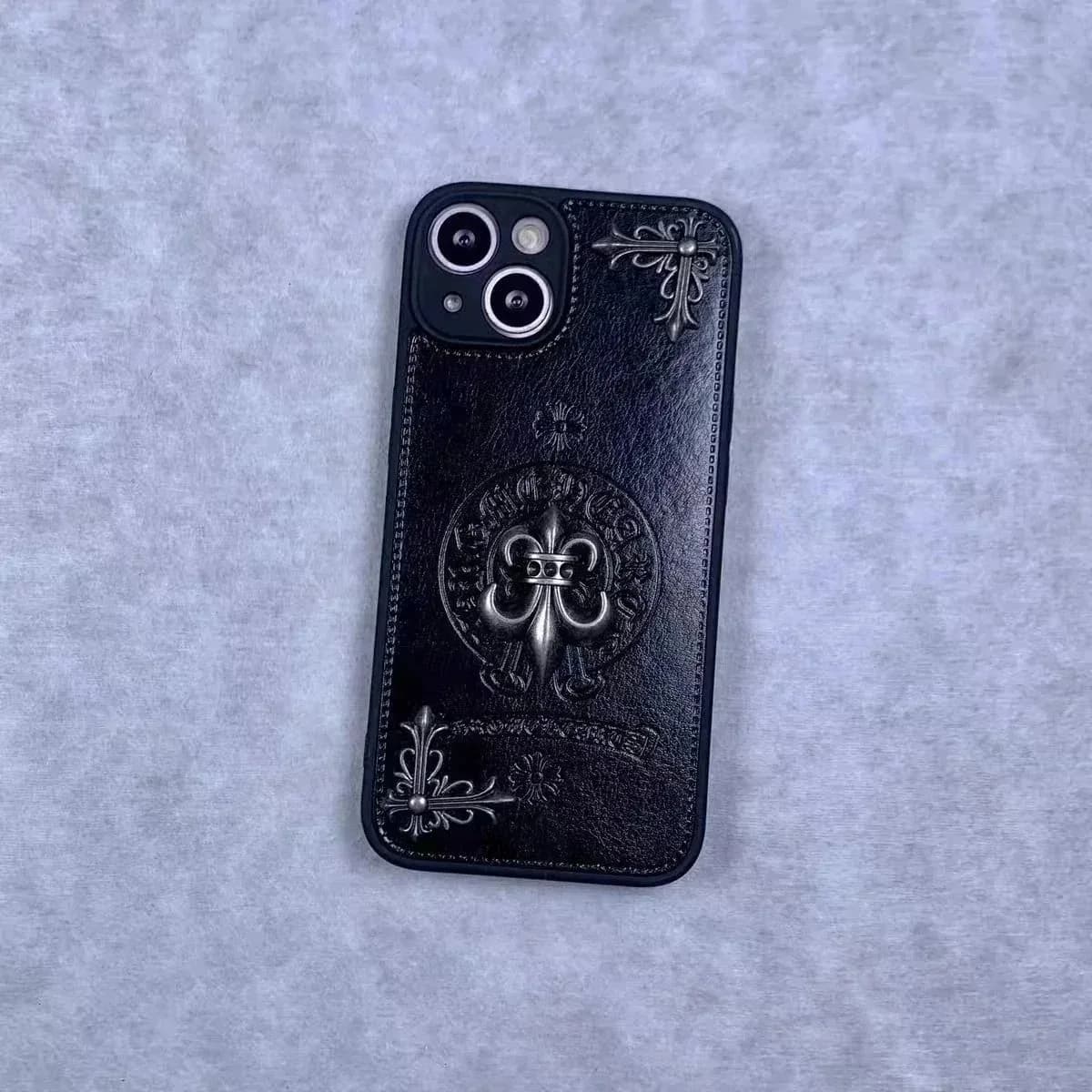Chrome Hearts Triple Black Leather Phone Case — product photo on Sugargoo Spreadsheet