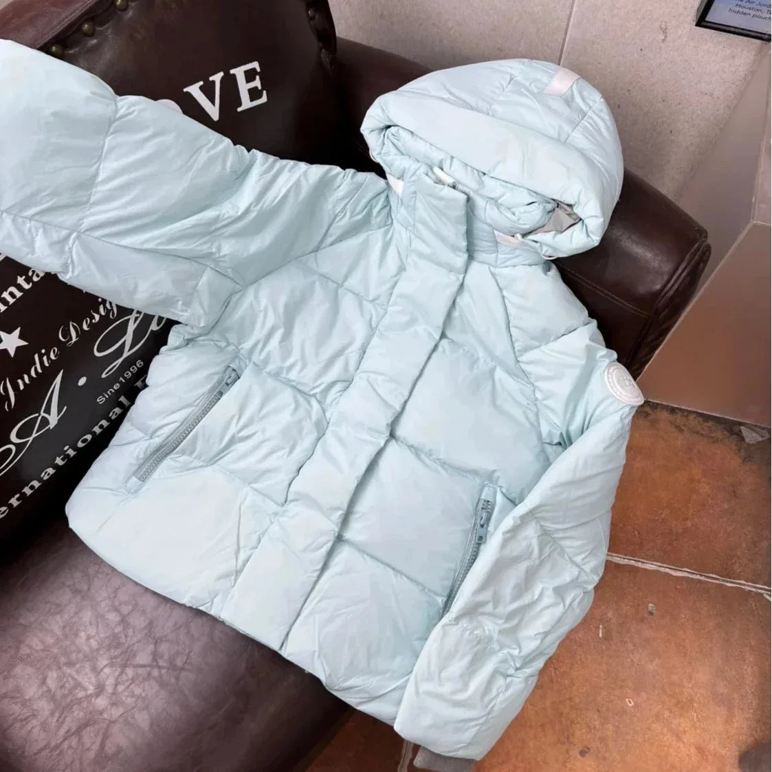 Capsule Light Blue Puffer Jacket — product photo on Sugargoo Spreadsheet