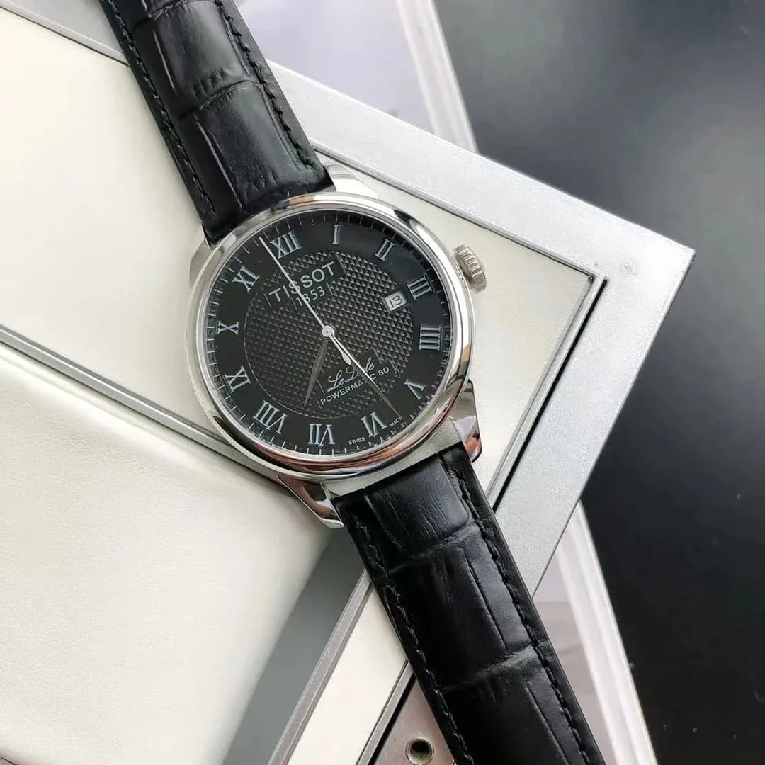 Tissot Le Locle Powermatic 80 Silver Case Black Dial Watch — product photo on Sugargoo Spreadsheet