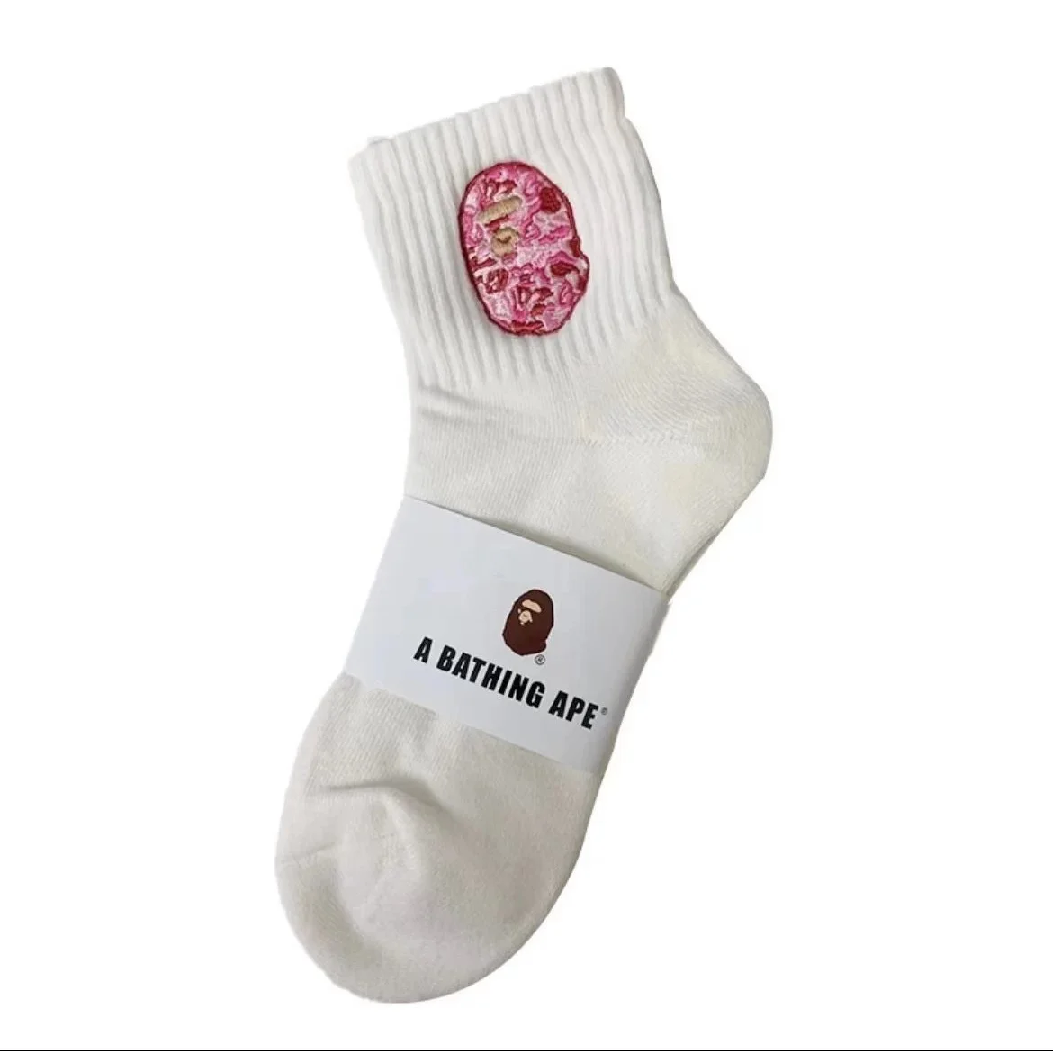 A Bathing Ape BAPE STA Socks White/Pink — product photo on Sugargoo Spreadsheet