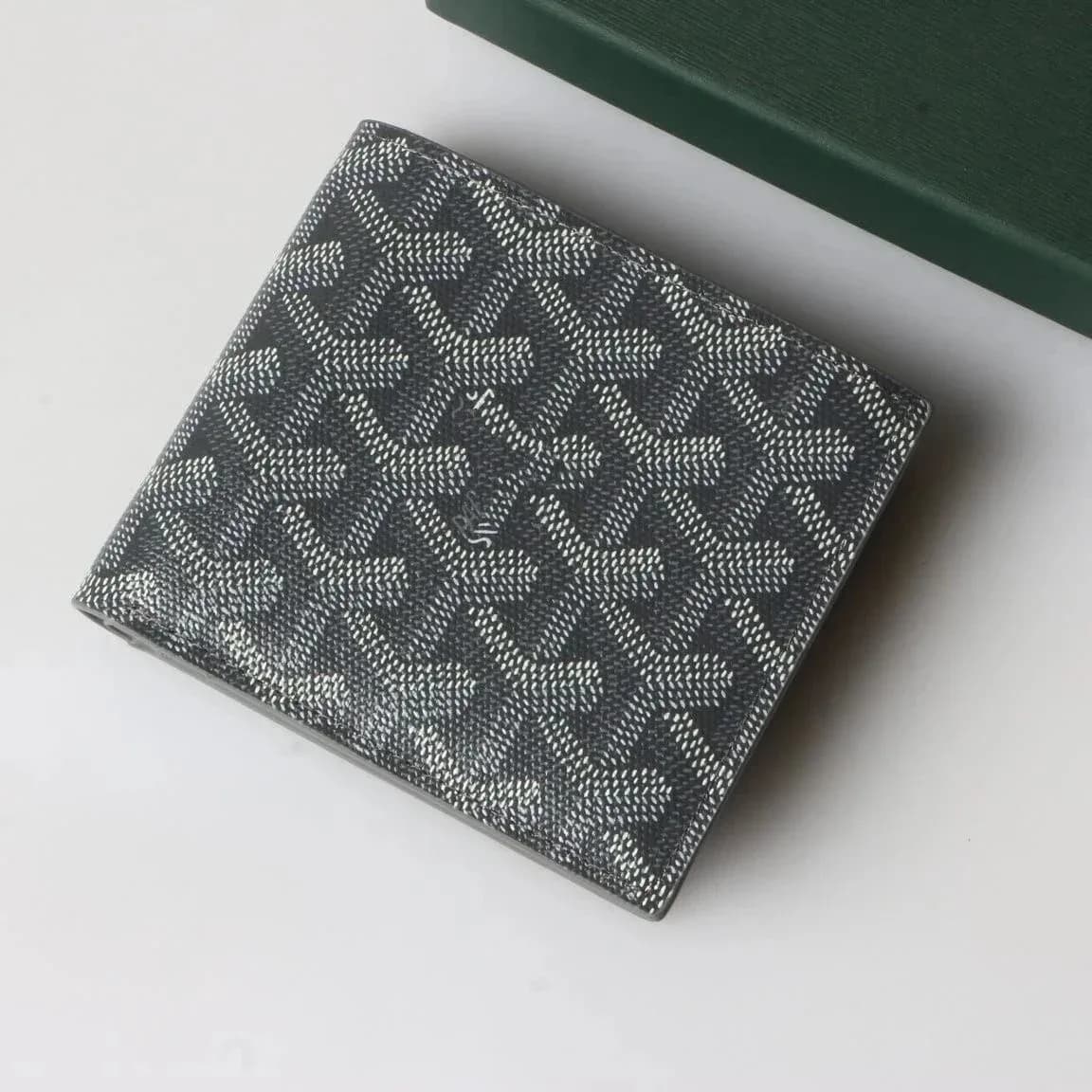 Goyard Saint Louis Black & White Leather Wallet — QC product photo on Sugargoo Spreadsheet