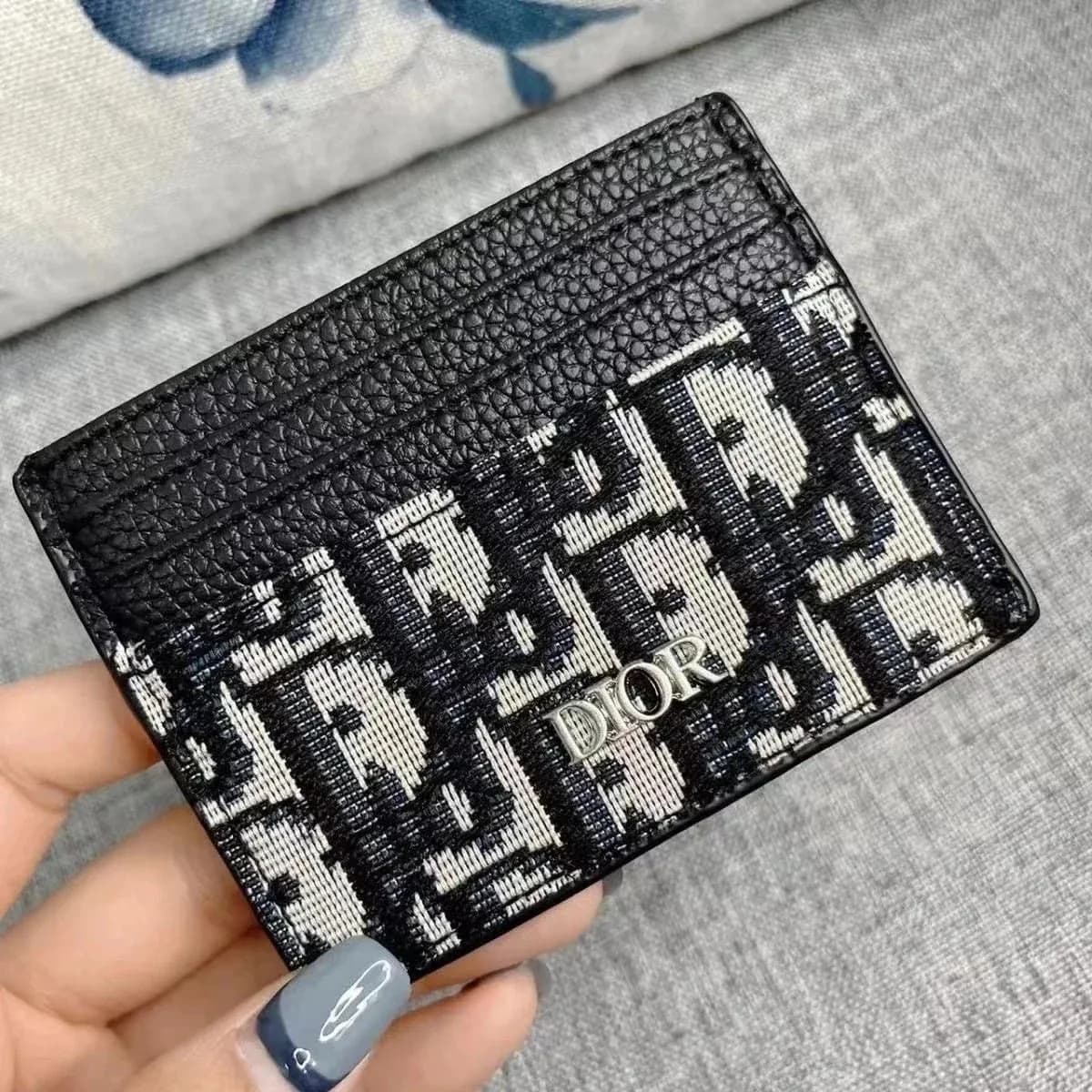 Dior Oblique Card Holder Black — QC product photo on Sugargoo Spreadsheet