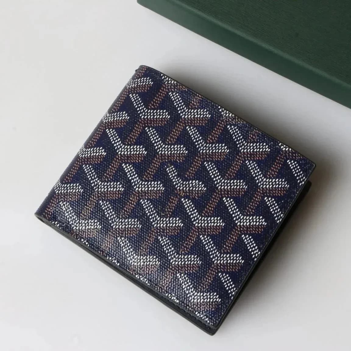 Goyard Saint Louis Wallet Navy & Brown — QC product photo on Sugargoo Spreadsheet