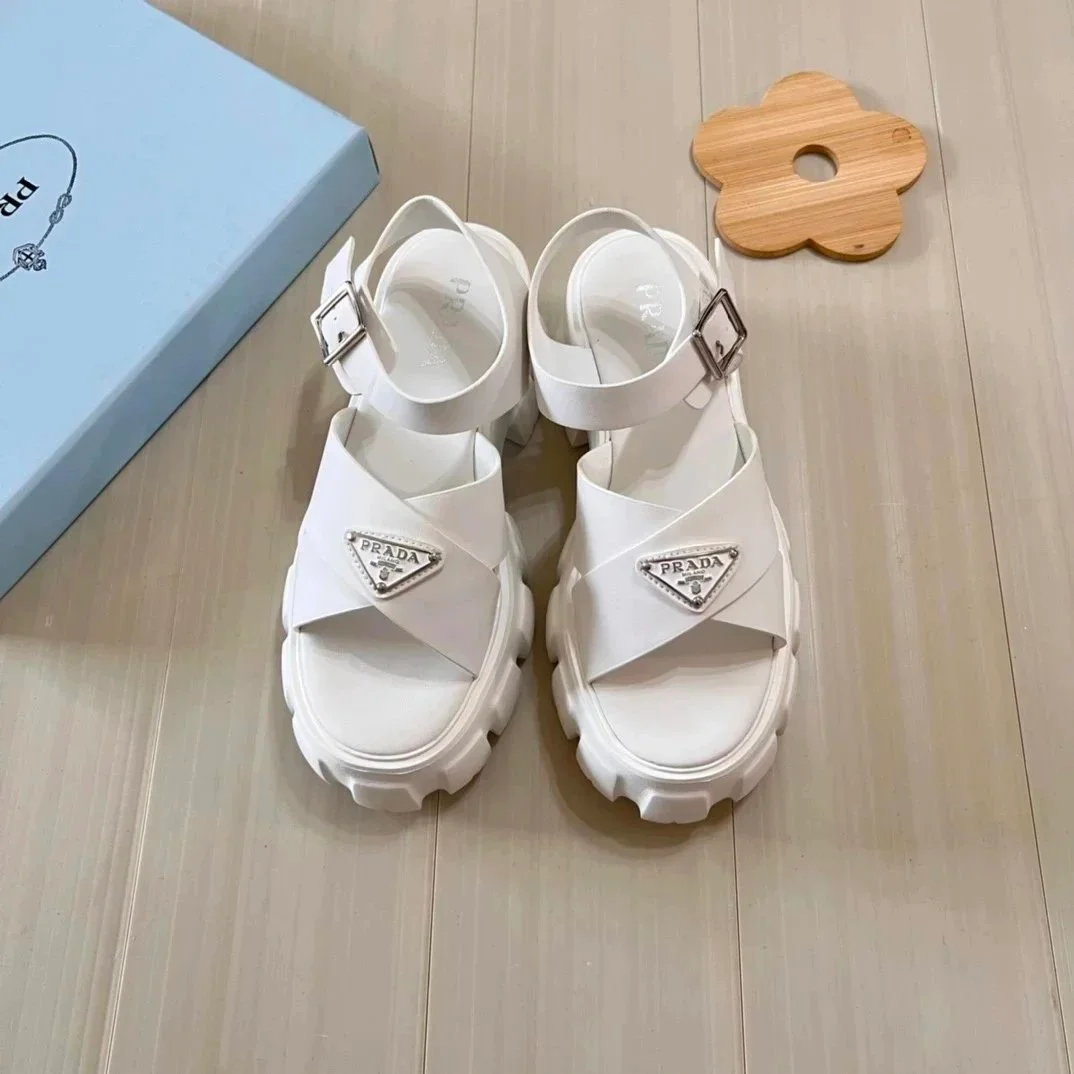 Prada White Leather Platform Sandals — product photo on Sugargoo Spreadsheet