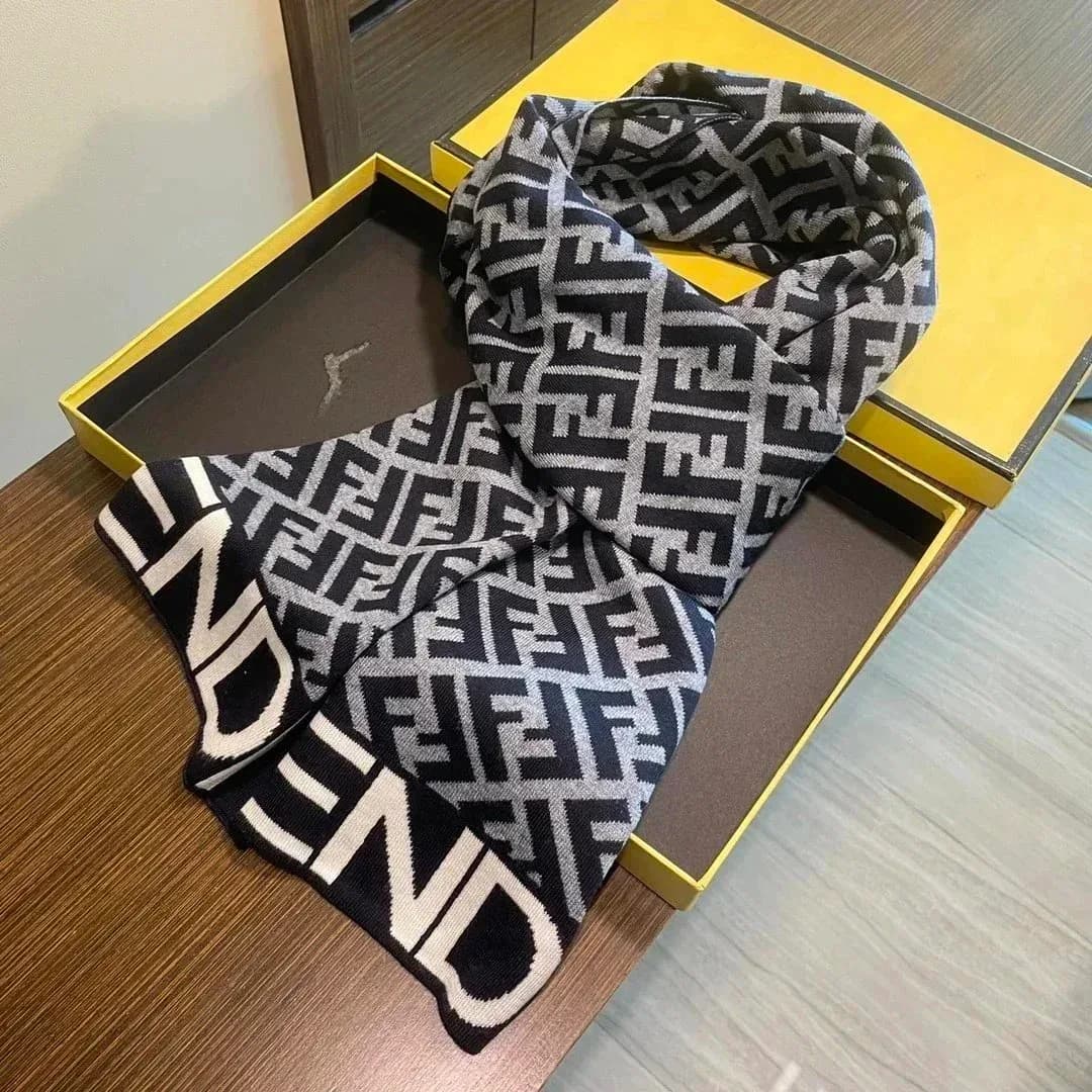 Fendi FF Logo Scarf Black & White — product photo on Sugargoo Spreadsheet