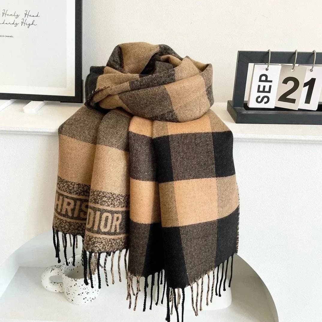 Dior Plaid Scarf with Fringe — product photo on Sugargoo Spreadsheet