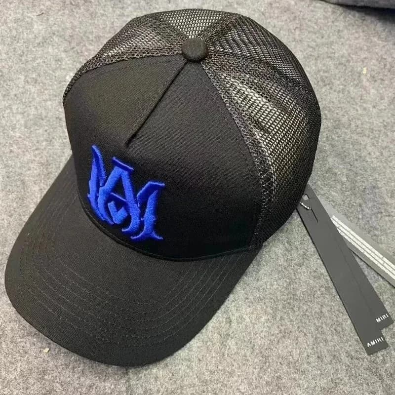 Amiri Blue Embroidered Mesh Cap Black Headwear — product photo on Sugargoo Spreadsheet