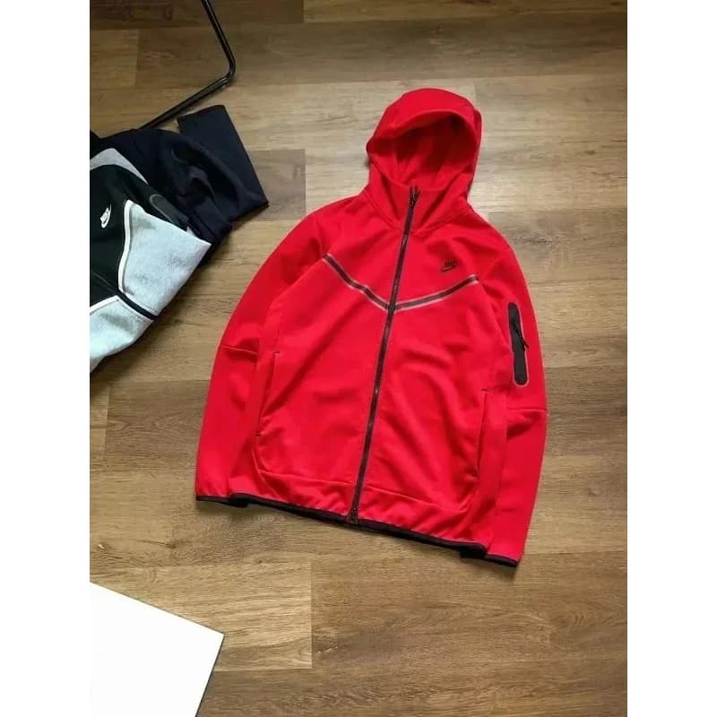 Nike Tech Fleece Red Hoodie Jacket — product photo on Sugargoo Spreadsheet