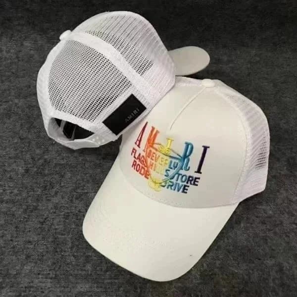 Amiri White 'Neverull Flagship Store Rode Drive' Trucker Cap — product photo on Sugargoo Spreadsheet