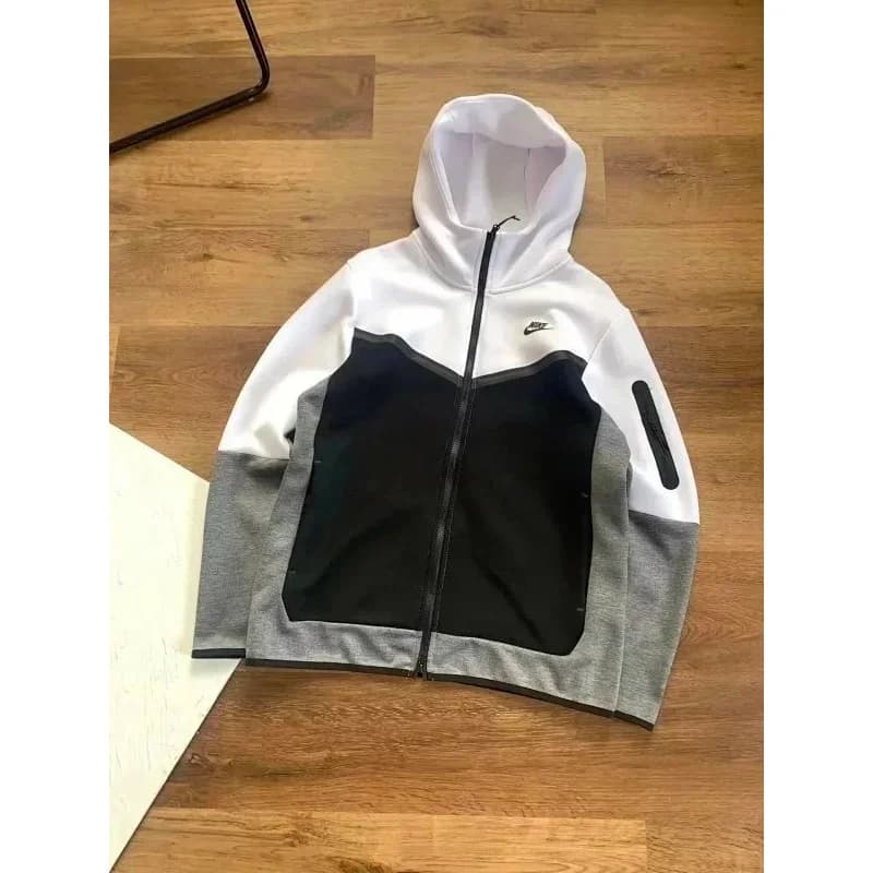 Nike Tech Fleece Hoodie Black/White/Grey — product photo on Sugargoo Spreadsheet