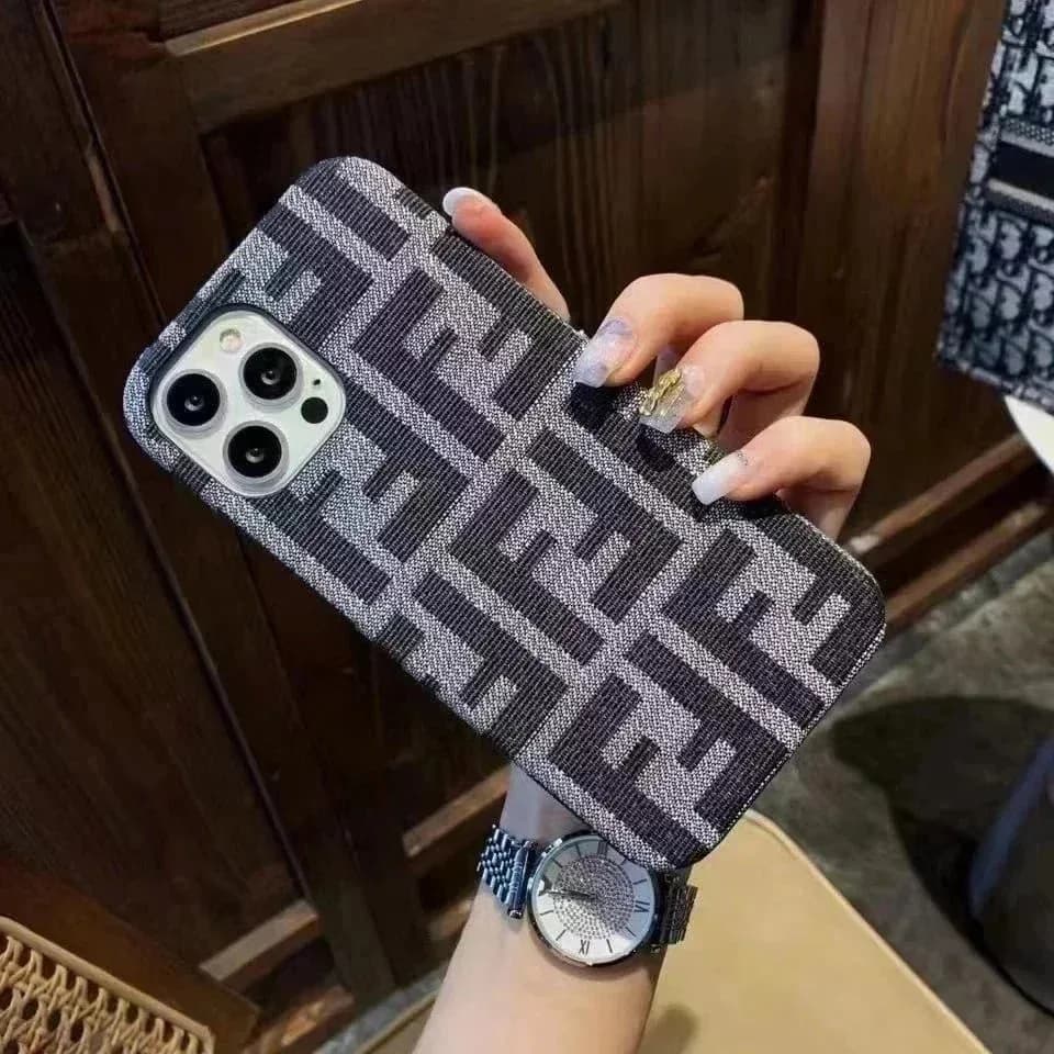 Fendi FF Logo iPhone Case Black & White — product photo on Sugargoo Spreadsheet
