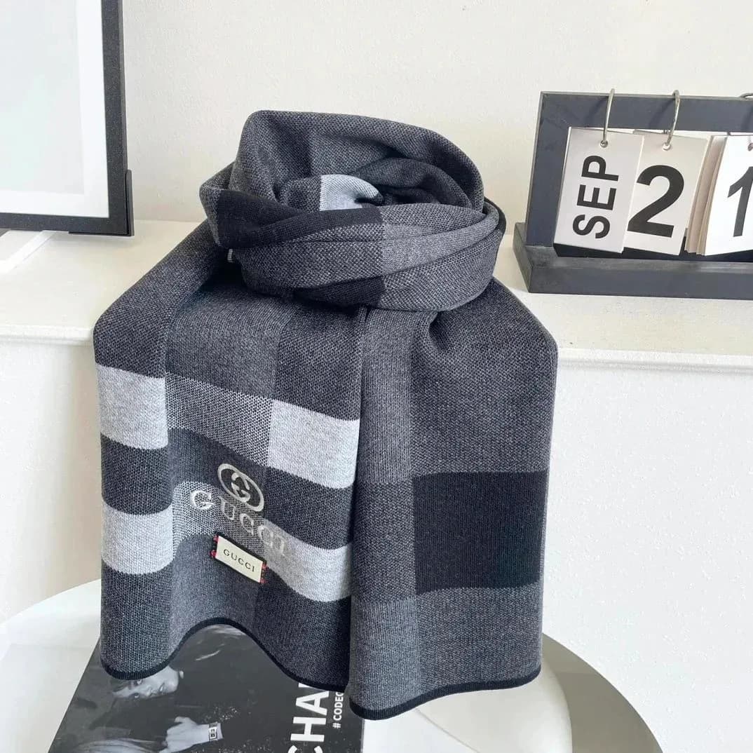 Gucci Plaid Scarf in Grey & Black — product photo on Sugargoo Spreadsheet