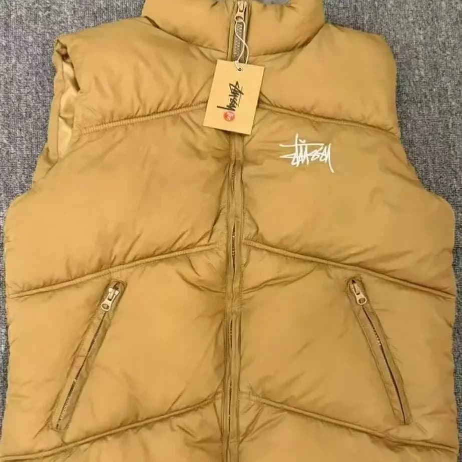 Stussy Yellow Puffer Vest — product photo on Sugargoo Spreadsheet