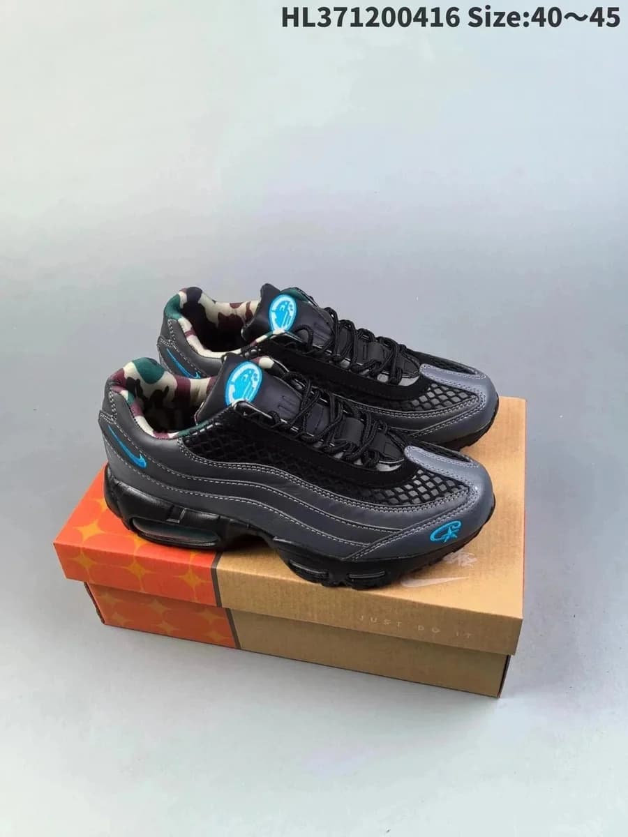 Nike Air Max 95 Black/Blue Sneakers — QC product photo on Sugargoo Spreadsheet
