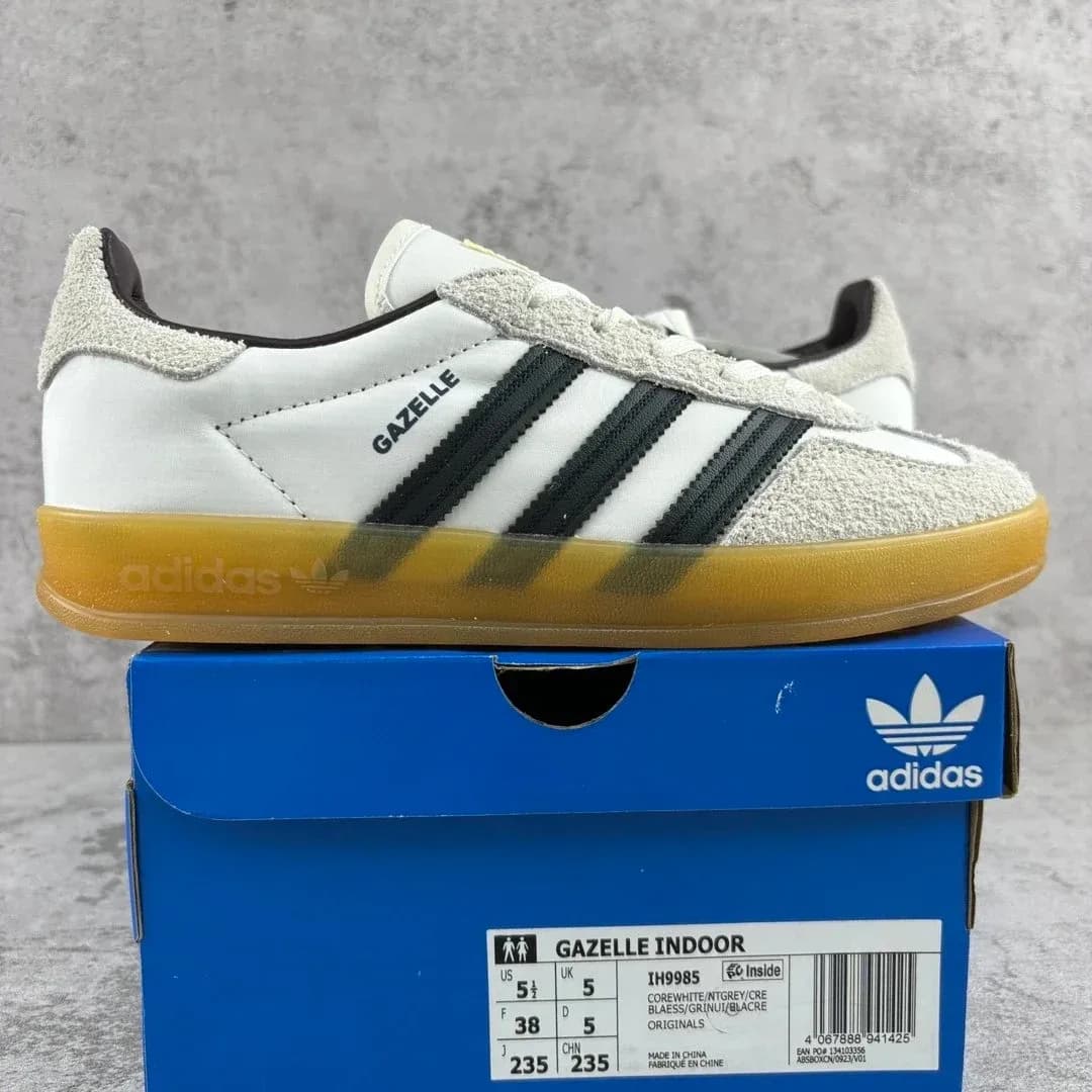 Adidas Gazelle Indoor White/Black Sneakers — product photo on Sugargoo Spreadsheet