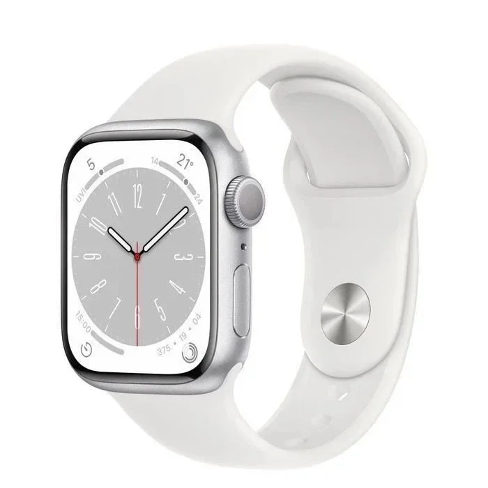 Apple Watch Series 8 Silver Case with White Sport Band — QC product photo on Sugargoo Spreadsheet