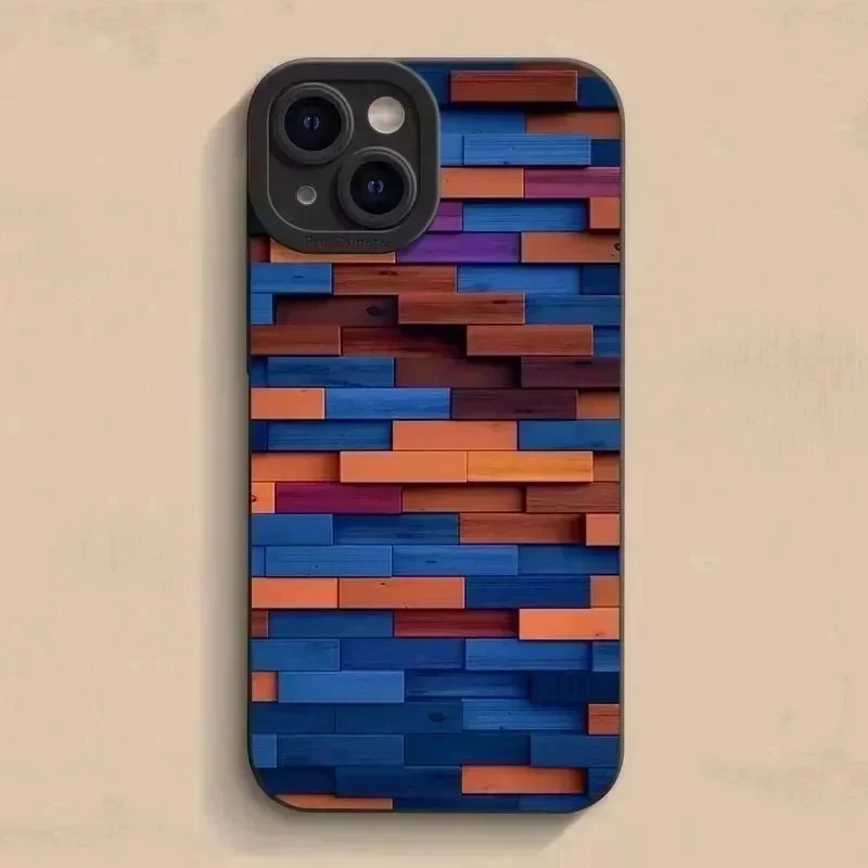 Colorful Wood Block Pattern Phone Case — product photo on Sugargoo Spreadsheet
