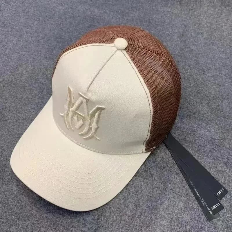 Amiri AM Logo Beige & Brown Trucker Cap — product photo on Sugargoo Spreadsheet