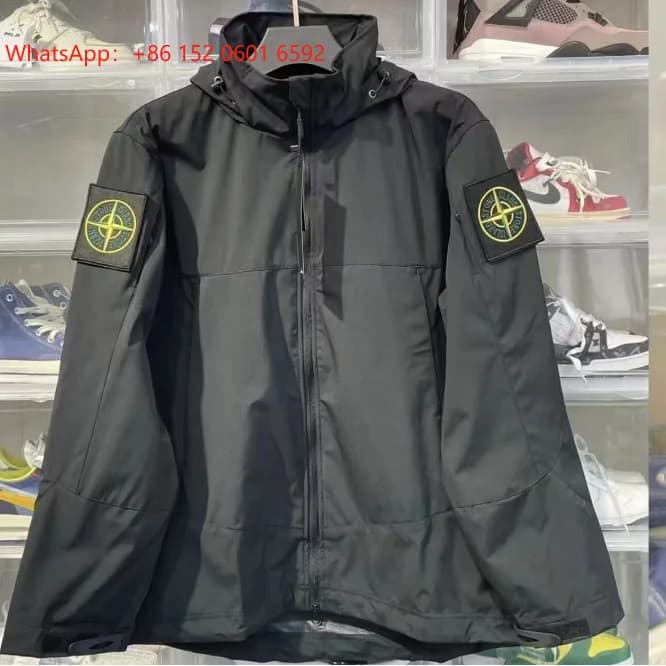 Stone Island Shadow Project Black Hooded Jacket — product photo on Sugargoo Spreadsheet