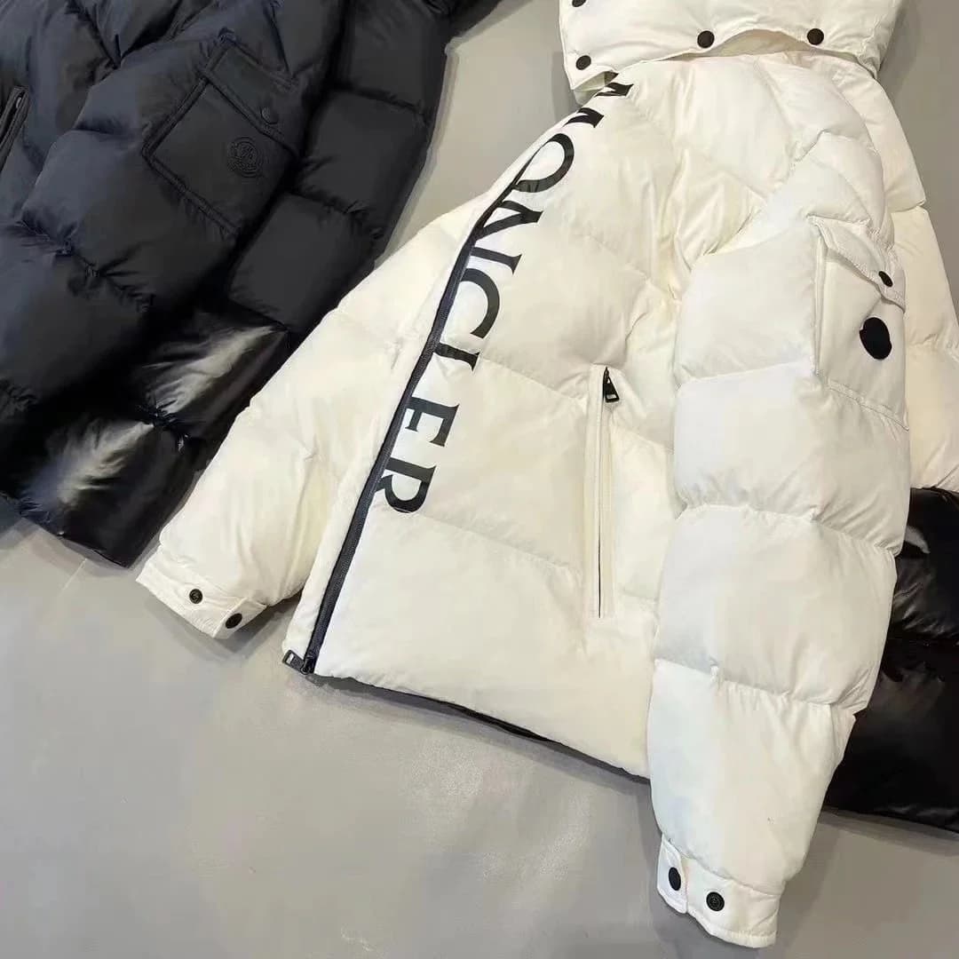 Moncler White Logo Puffer Jacket — product photo on Sugargoo Spreadsheet