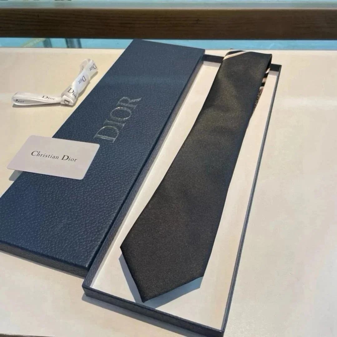 Christian Dior Black Silk Tie — product photo on Sugargoo Spreadsheet