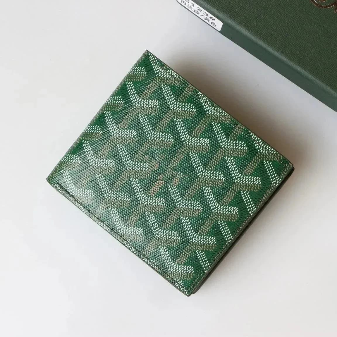 Goyard Saint Louis Green Leather Wallet — QC product photo on Sugargoo Spreadsheet