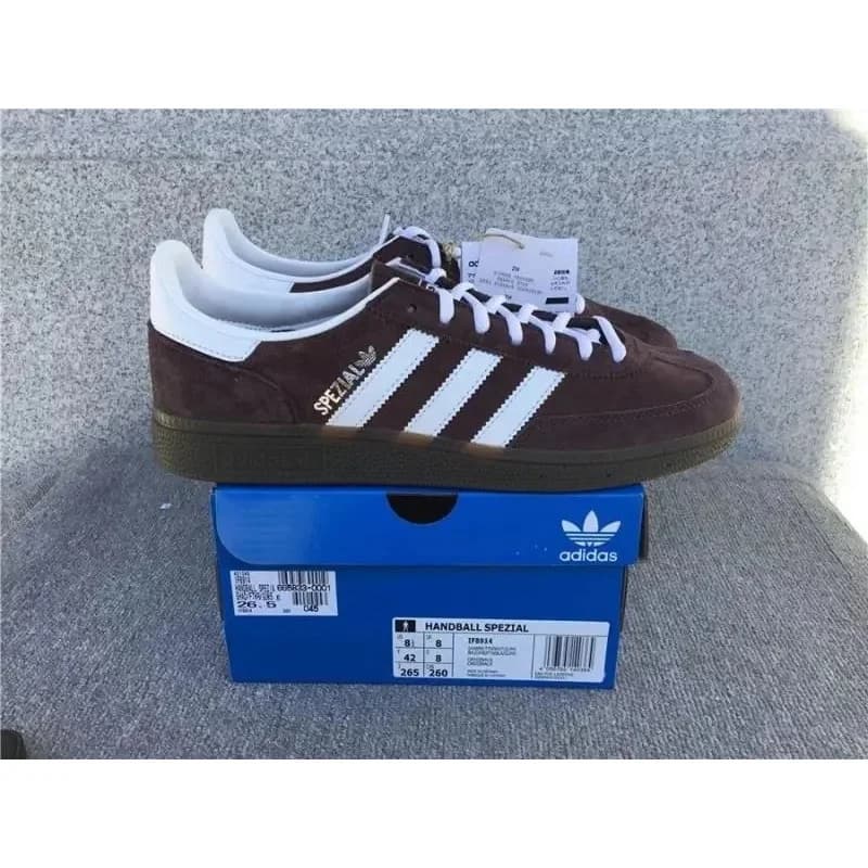 Adidas Handball Spezial Brown White Sneakers — QC product photo on Sugargoo Spreadsheet