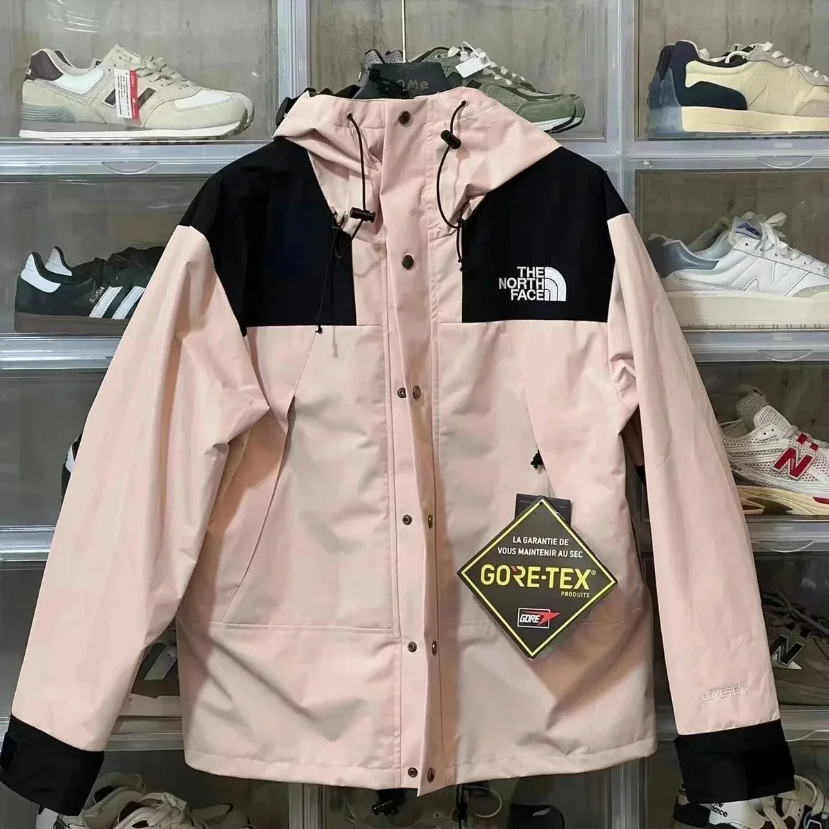 The North Face Nuptse Pink Black Parka — product photo on Sugargoo Spreadsheet